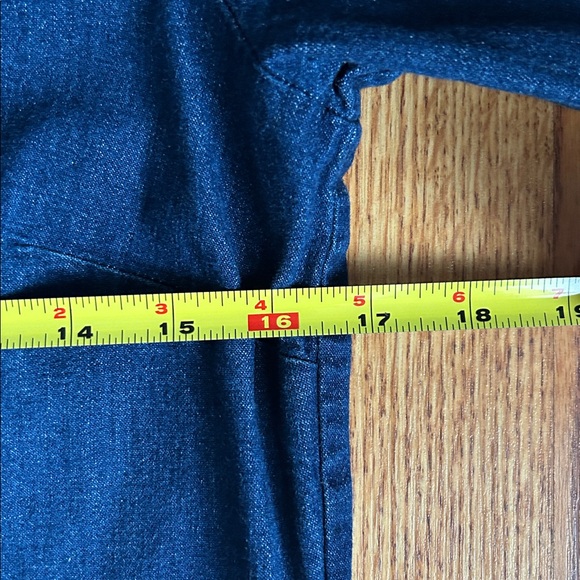 J. Jill Dark Blue Long Sleeve Dress with Pockets - Picture 9 of 11